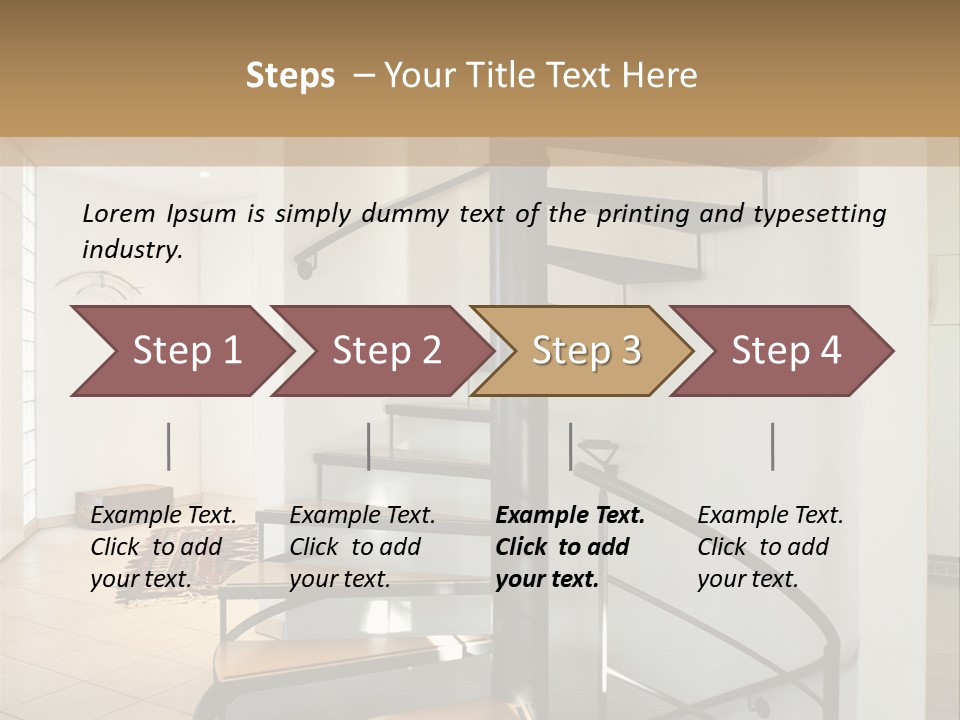 Perspective Spiral White PowerPoint Template