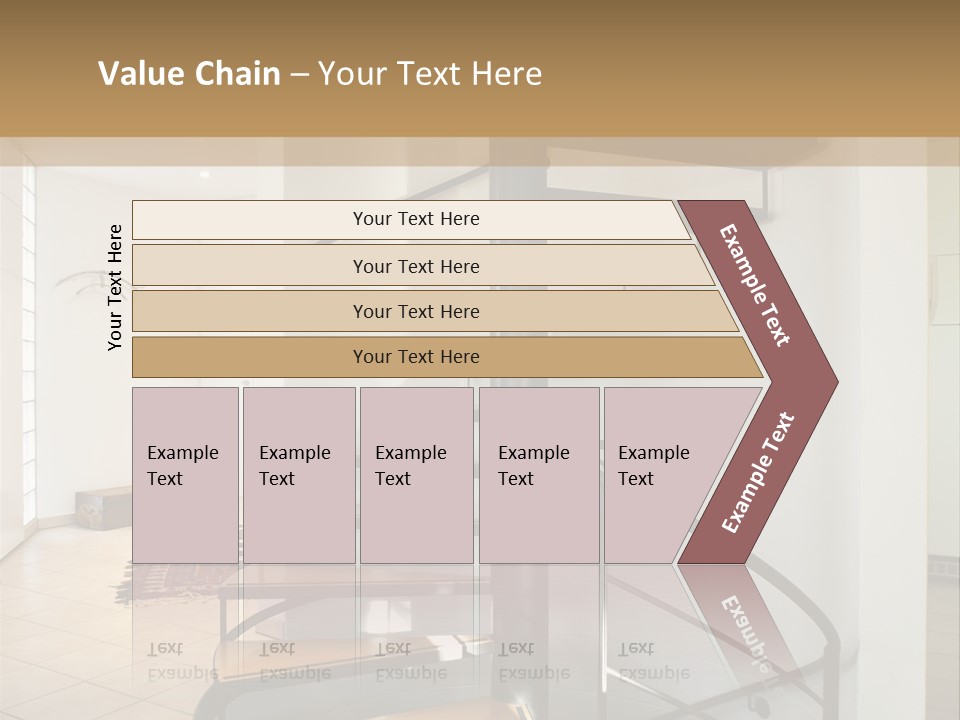 Perspective Spiral White PowerPoint Template