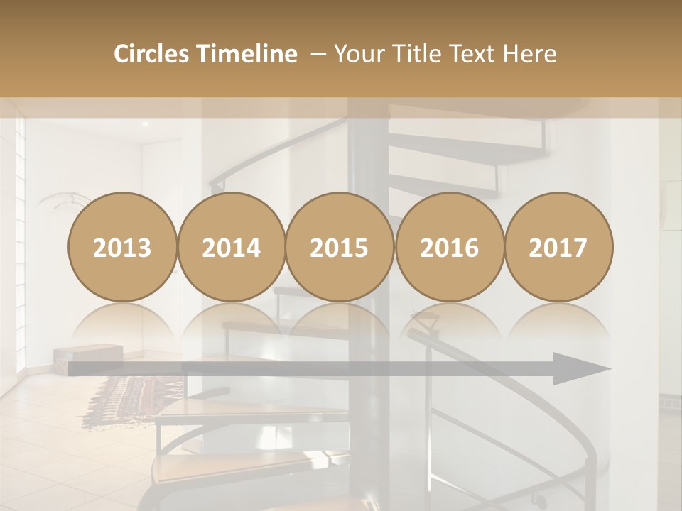 Perspective Spiral White PowerPoint Template