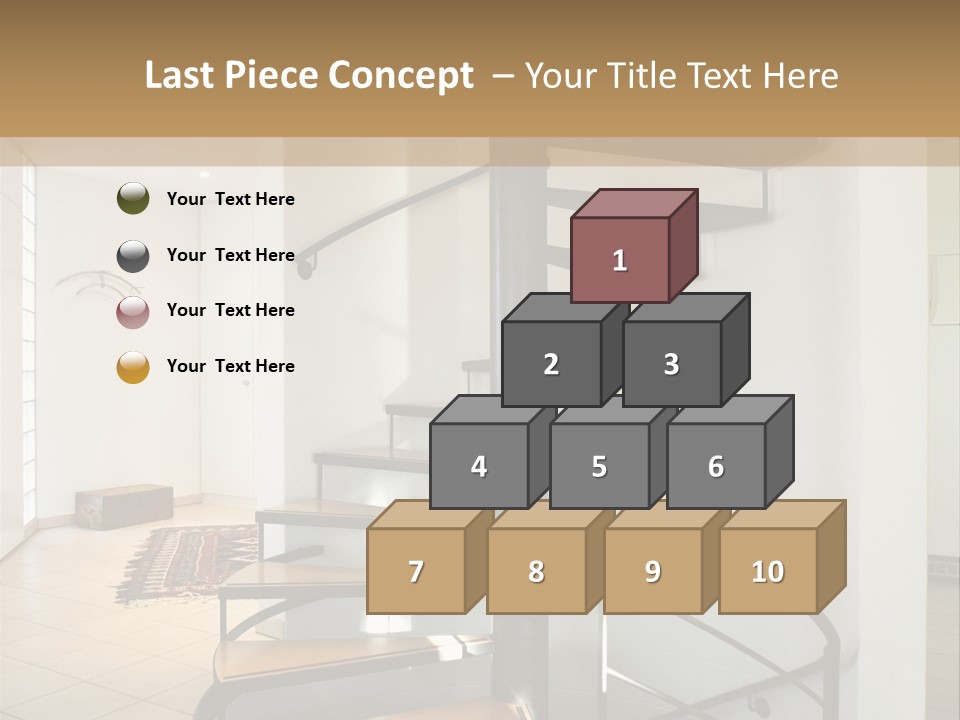 Perspective Spiral White PowerPoint Template