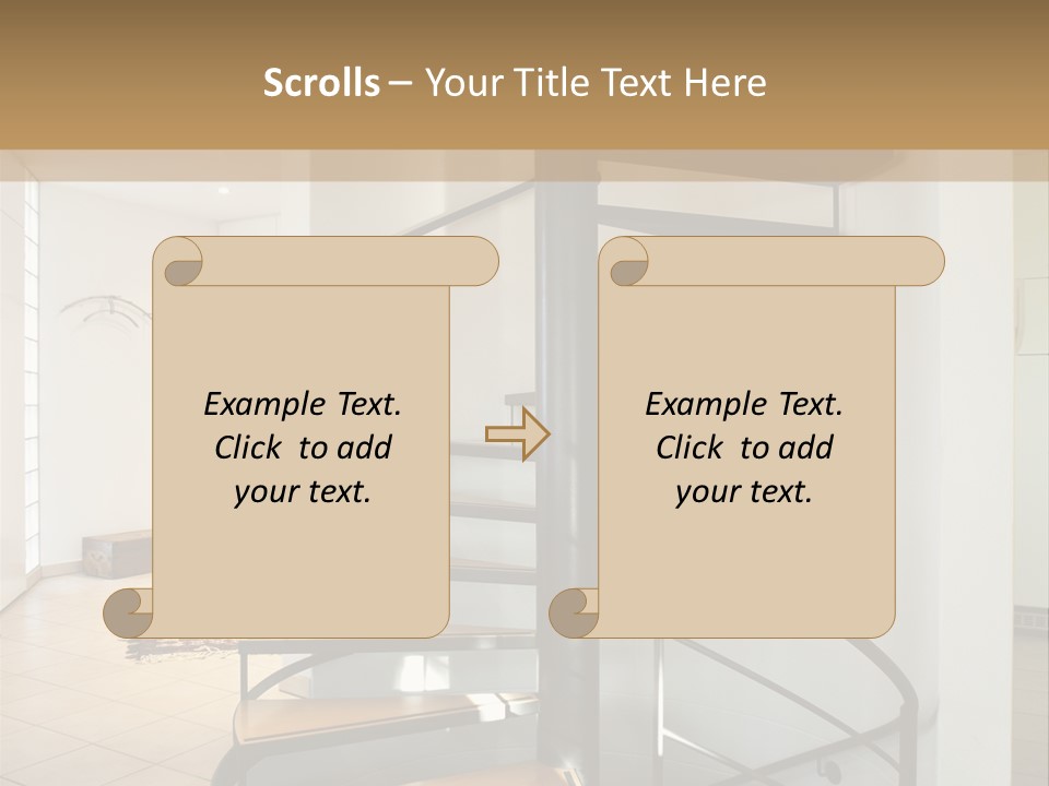 Perspective Spiral White PowerPoint Template