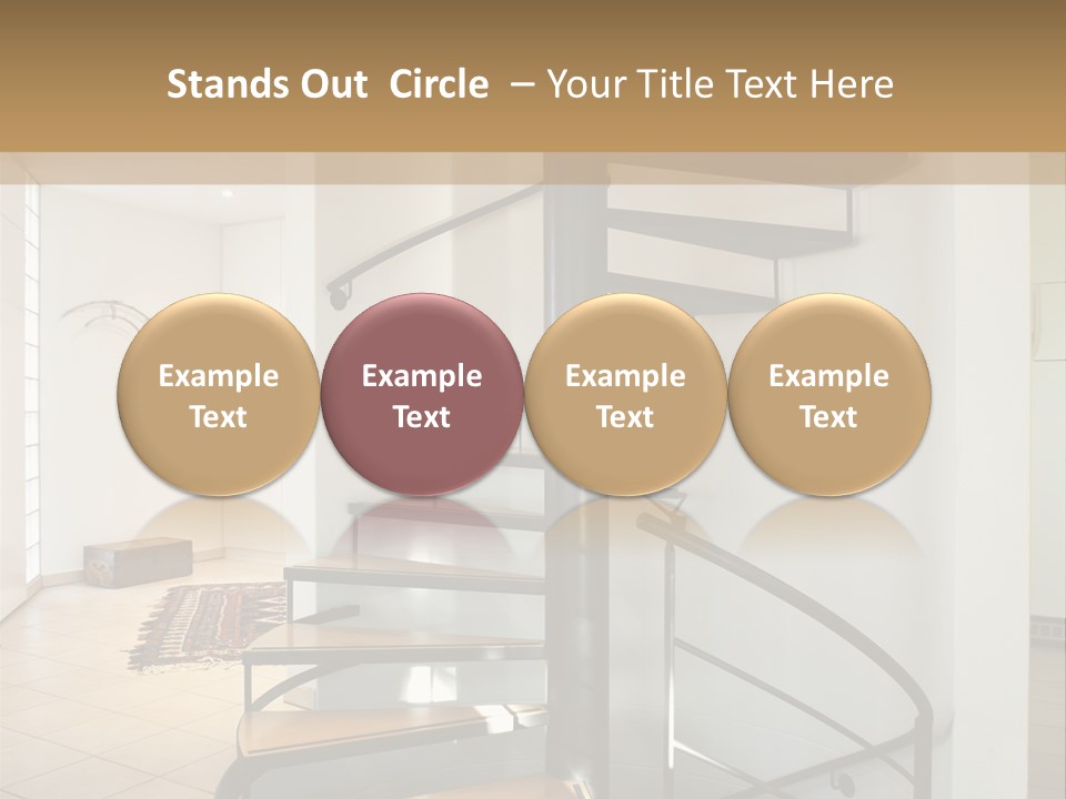 Perspective Spiral White PowerPoint Template