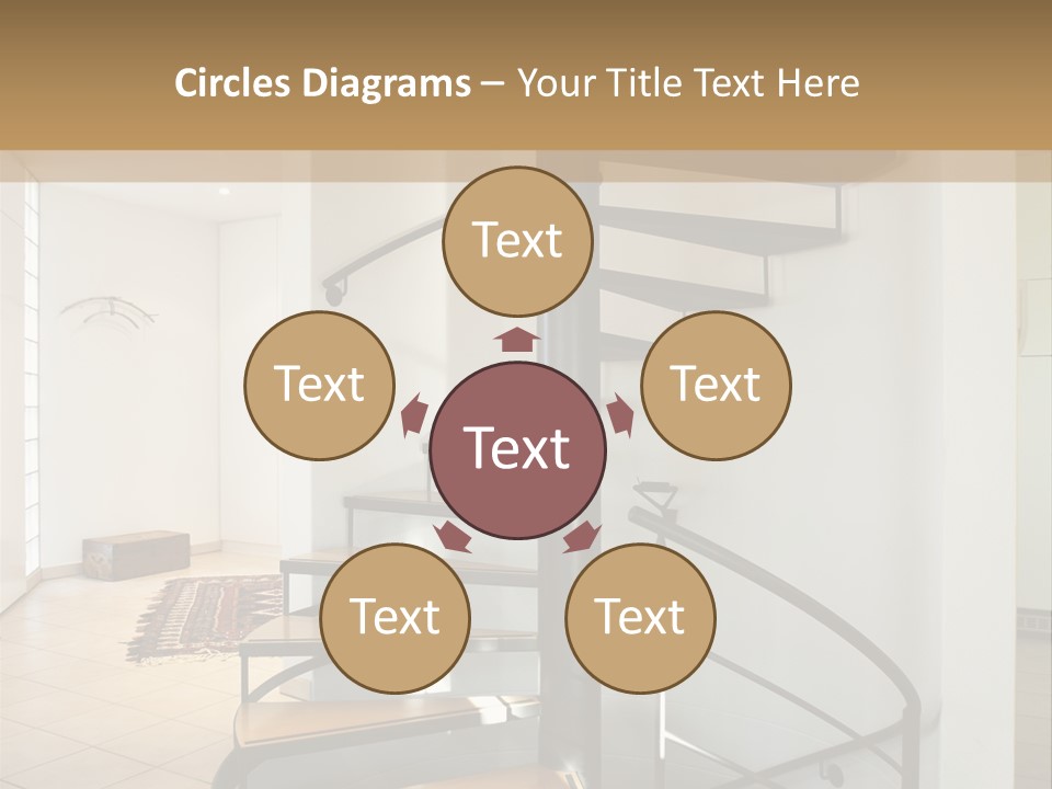 Perspective Spiral White PowerPoint Template