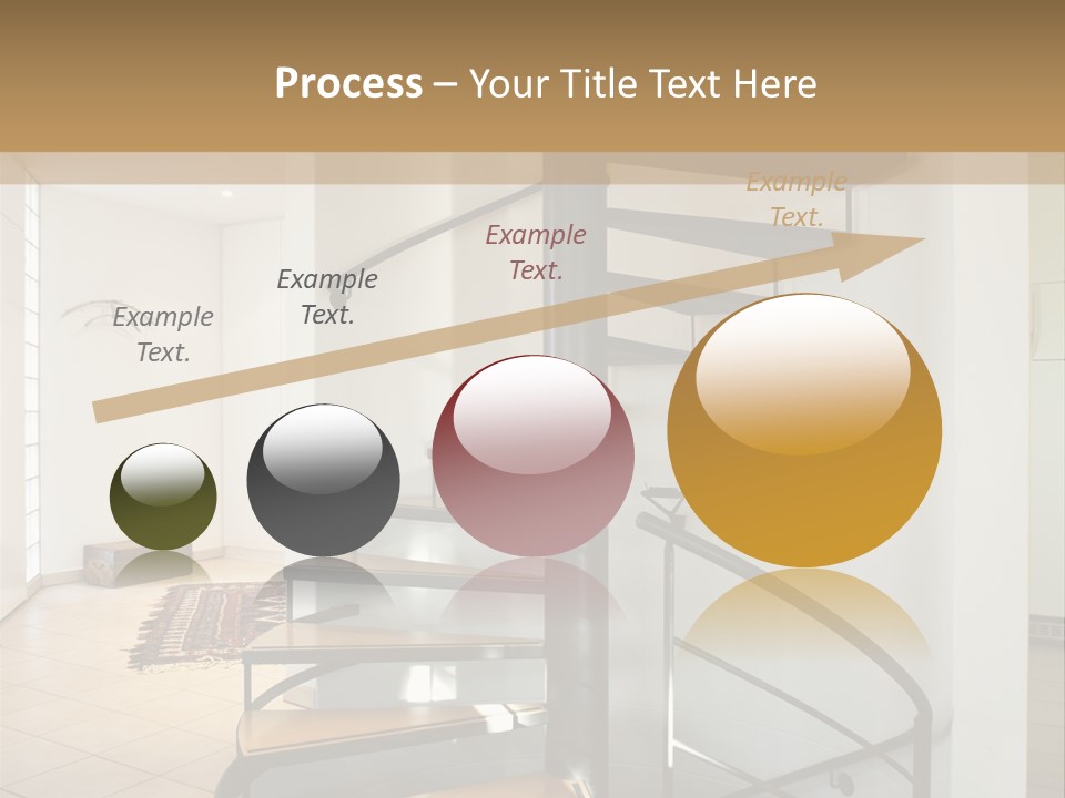 Perspective Spiral White PowerPoint Template