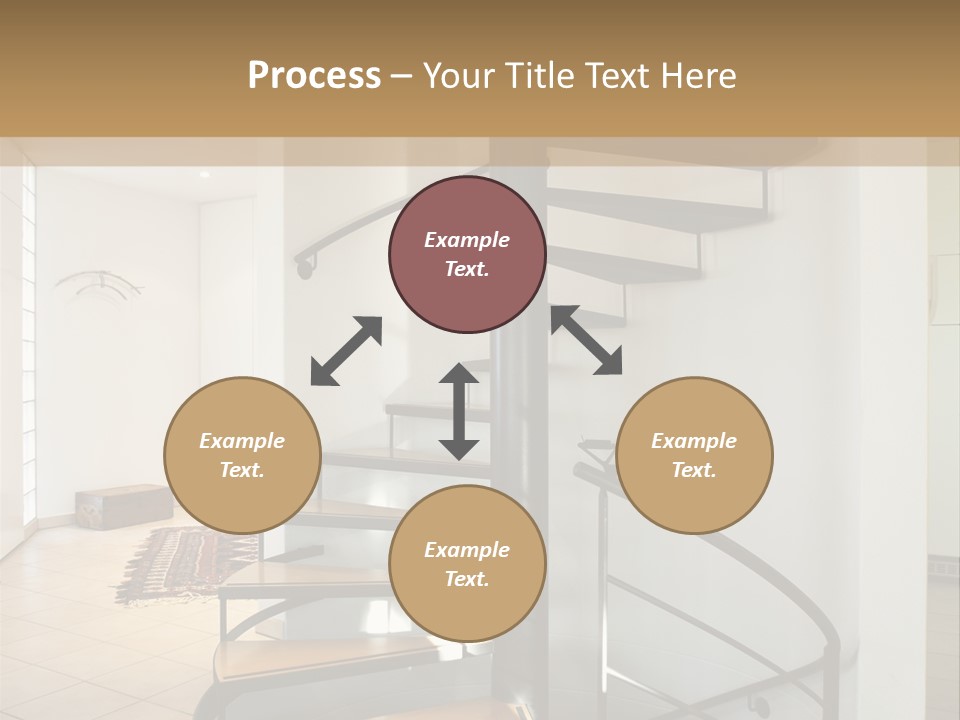 Perspective Spiral White PowerPoint Template