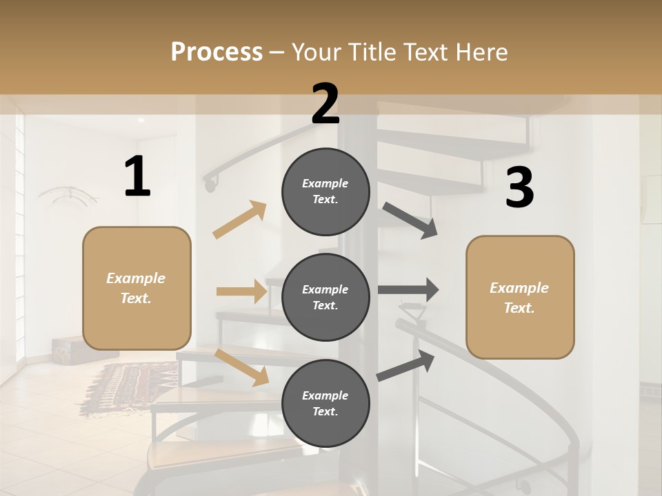 Perspective Spiral White PowerPoint Template