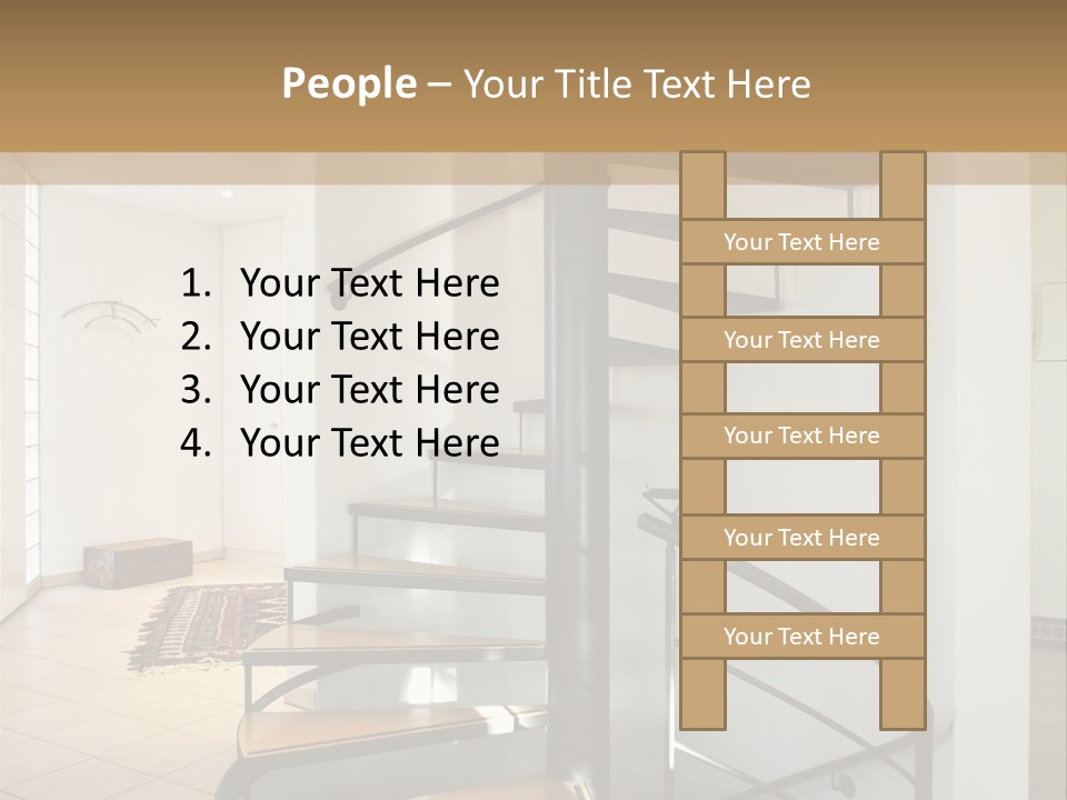 Perspective Spiral White PowerPoint Template