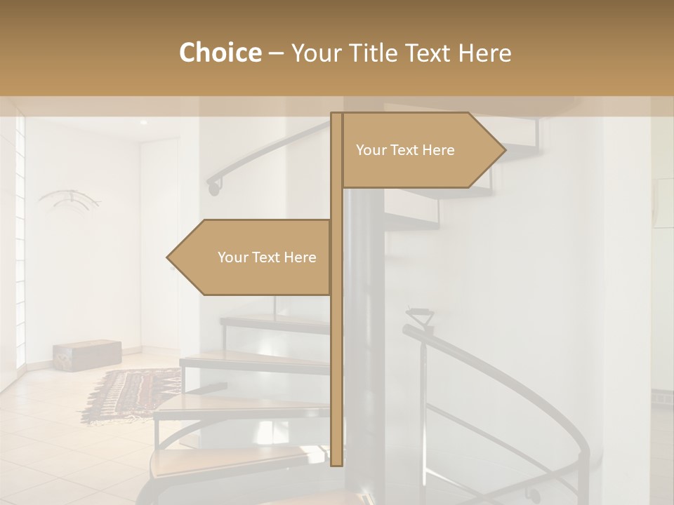 Perspective Spiral White PowerPoint Template