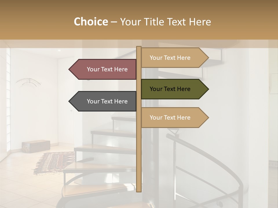 Perspective Spiral White PowerPoint Template