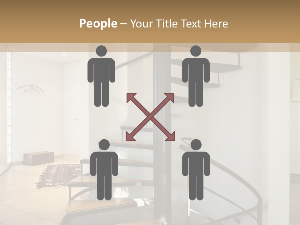 Perspective Spiral White PowerPoint Template