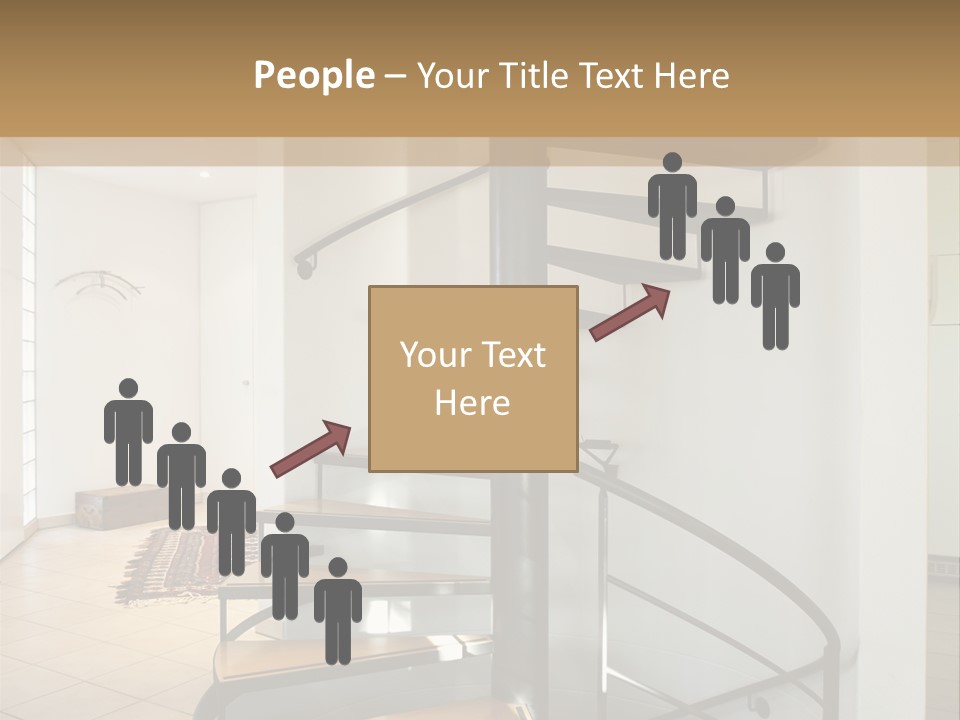 Perspective Spiral White PowerPoint Template