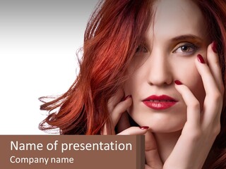 Caucasian Style Makeup PowerPoint Template
