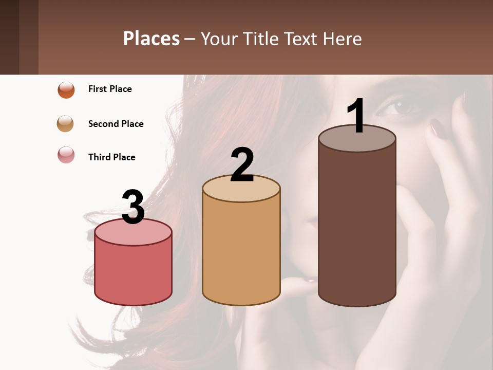 Caucasian Style Makeup PowerPoint Template