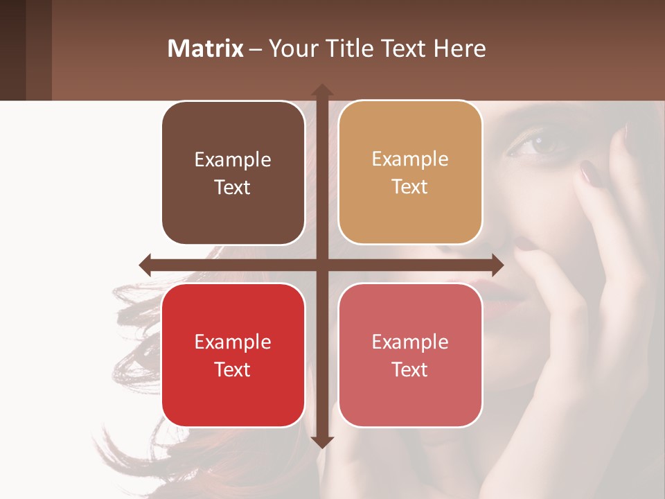 Caucasian Style Makeup PowerPoint Template