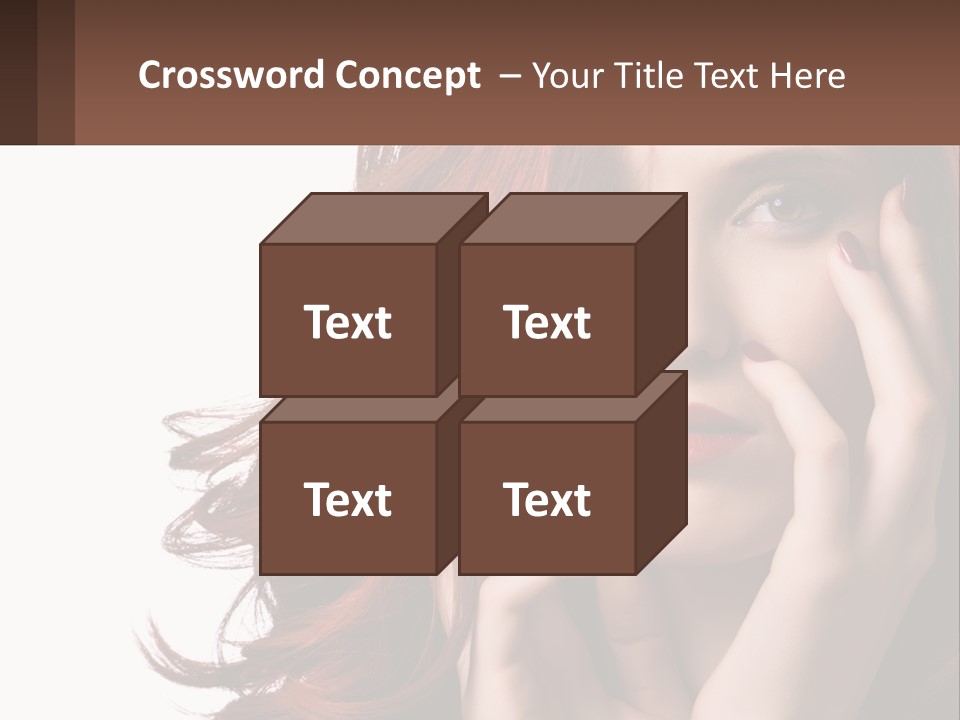 Caucasian Style Makeup PowerPoint Template