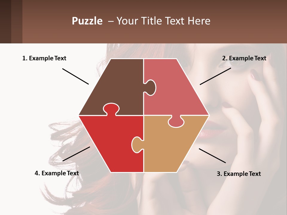 Caucasian Style Makeup PowerPoint Template