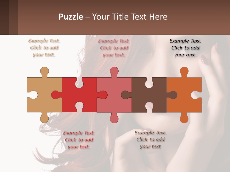 Caucasian Style Makeup PowerPoint Template