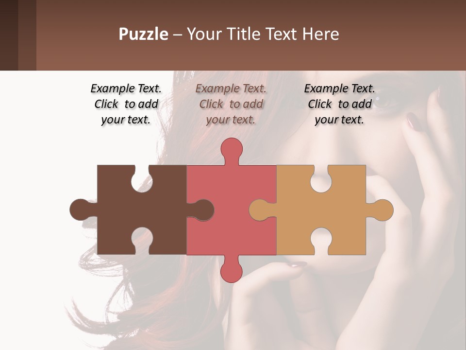 Caucasian Style Makeup PowerPoint Template