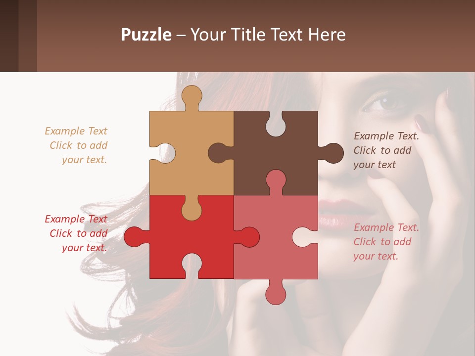 Caucasian Style Makeup PowerPoint Template