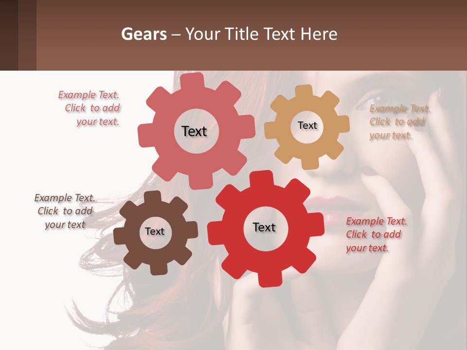 Caucasian Style Makeup PowerPoint Template