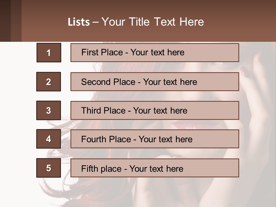 Caucasian Style Makeup PowerPoint Template