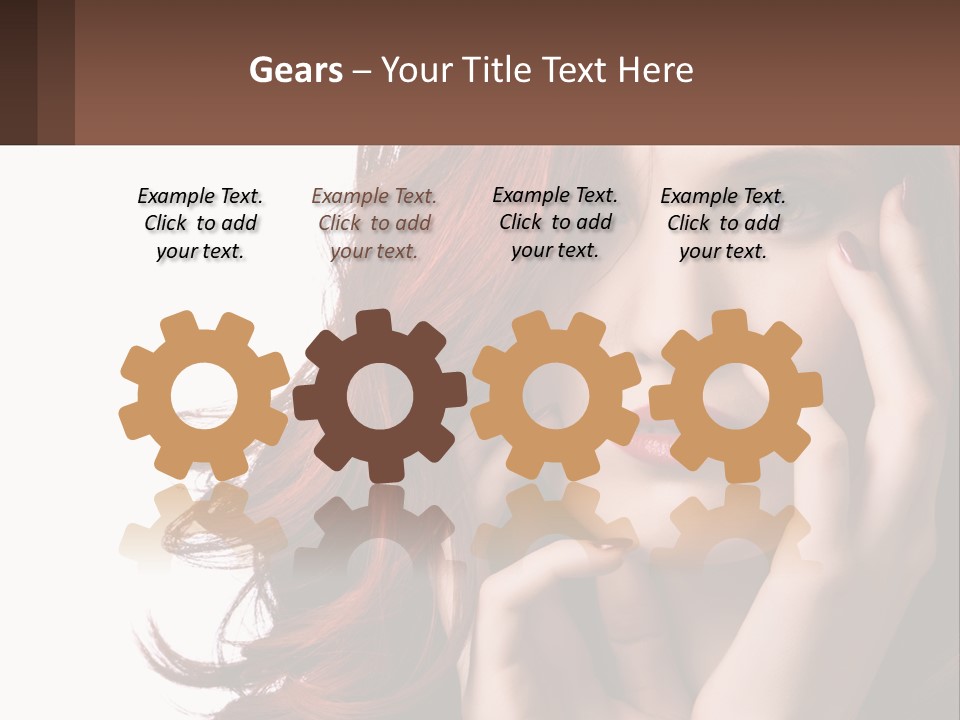 Caucasian Style Makeup PowerPoint Template