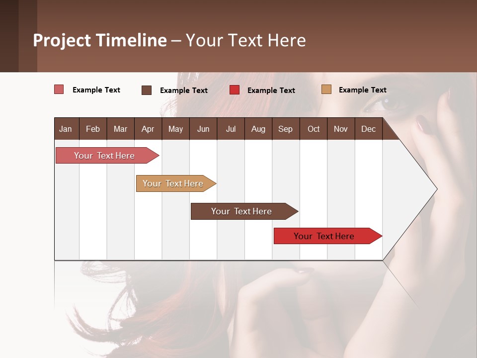 Caucasian Style Makeup PowerPoint Template