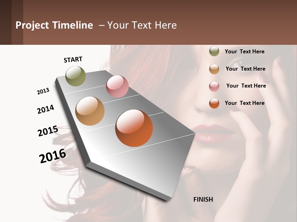 Caucasian Style Makeup PowerPoint Template