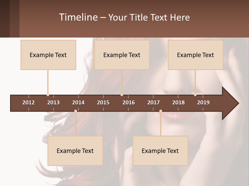 Caucasian Style Makeup PowerPoint Template