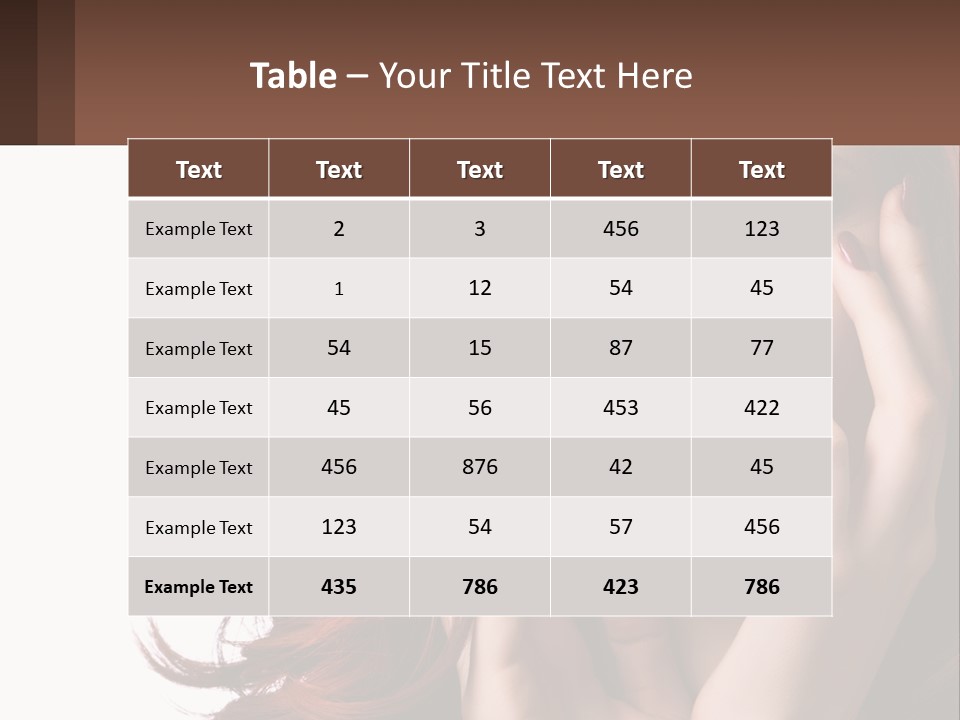 Caucasian Style Makeup PowerPoint Template