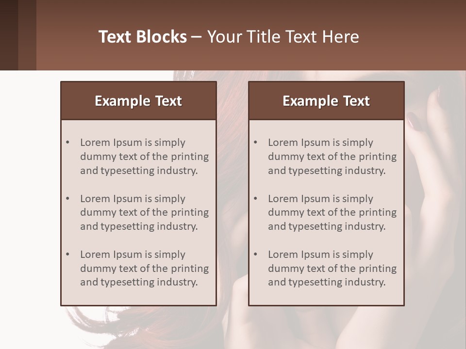 Caucasian Style Makeup PowerPoint Template