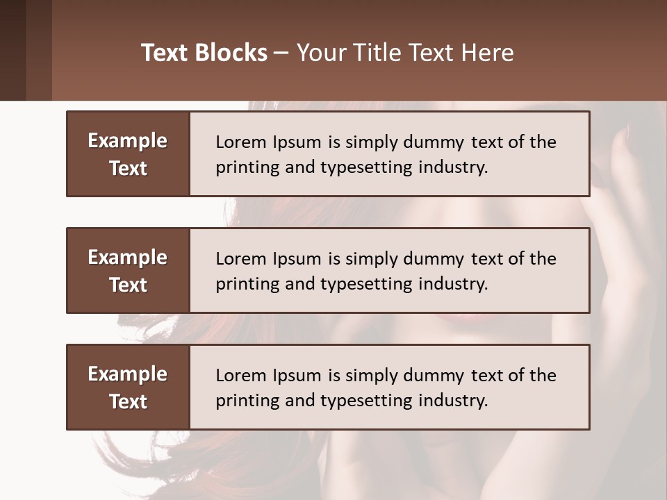 Caucasian Style Makeup PowerPoint Template