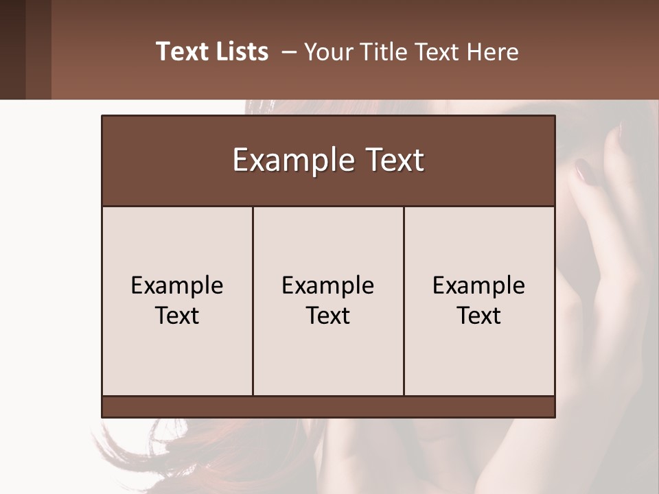 Caucasian Style Makeup PowerPoint Template