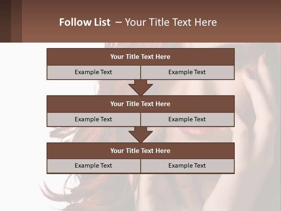 Caucasian Style Makeup PowerPoint Template