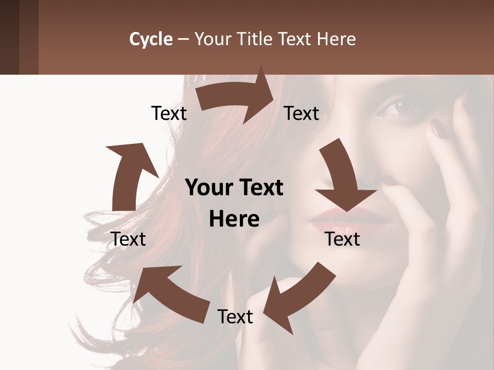 Caucasian Style Makeup PowerPoint Template