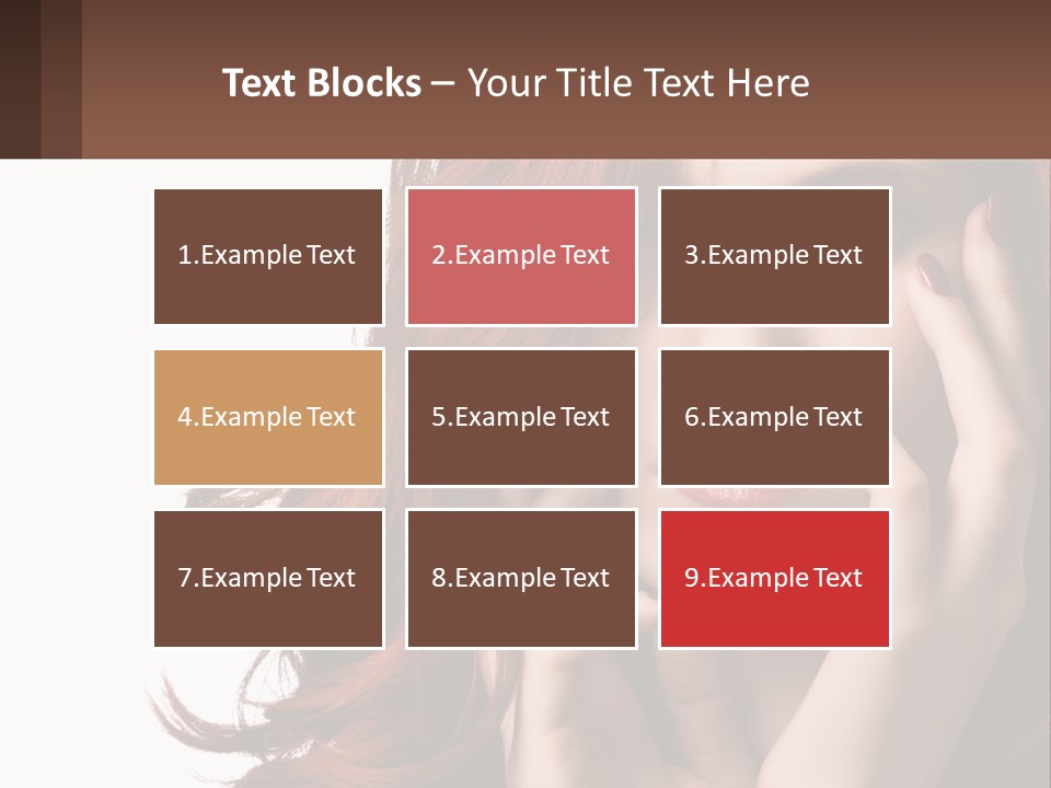 Caucasian Style Makeup PowerPoint Template