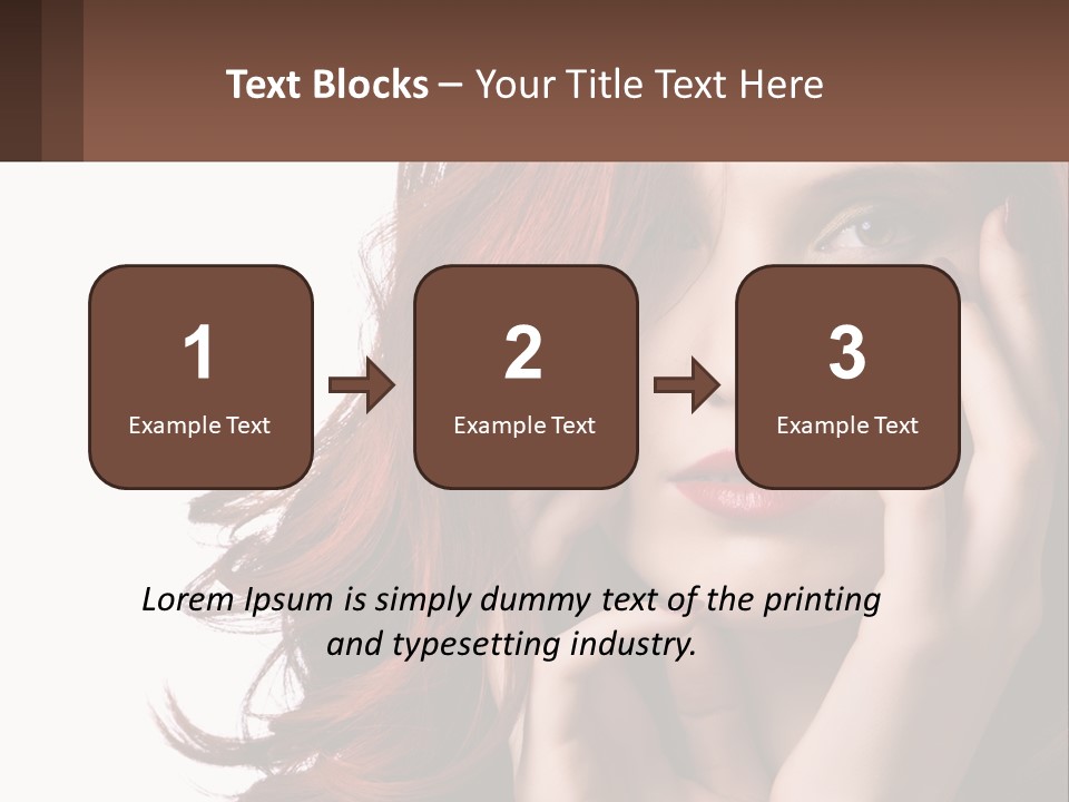 Caucasian Style Makeup PowerPoint Template