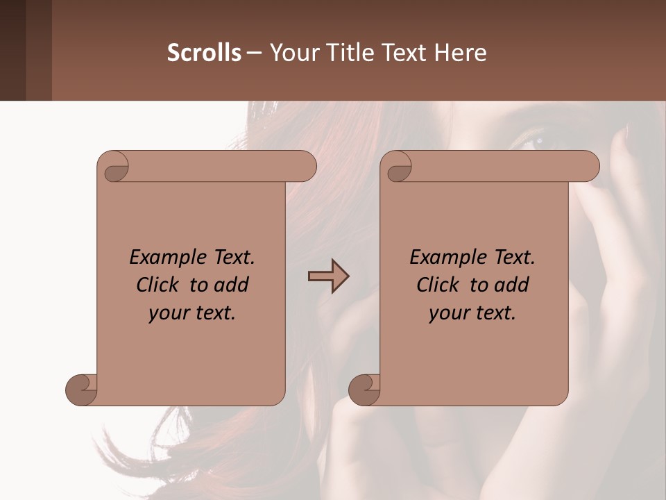 Caucasian Style Makeup PowerPoint Template