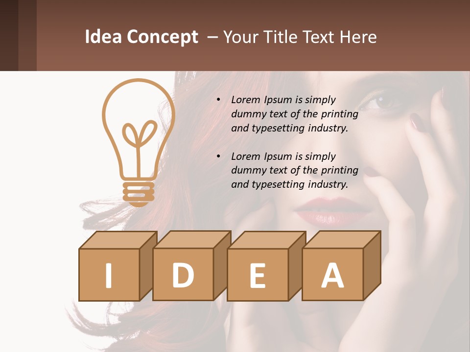 Caucasian Style Makeup PowerPoint Template