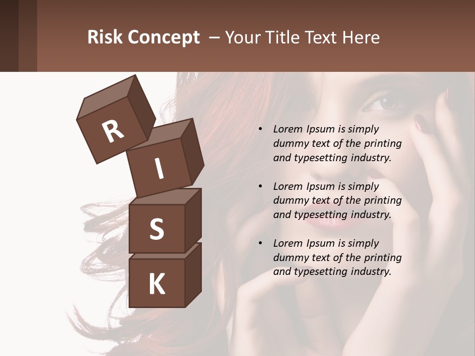 Caucasian Style Makeup PowerPoint Template