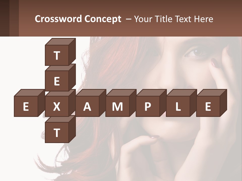 Caucasian Style Makeup PowerPoint Template