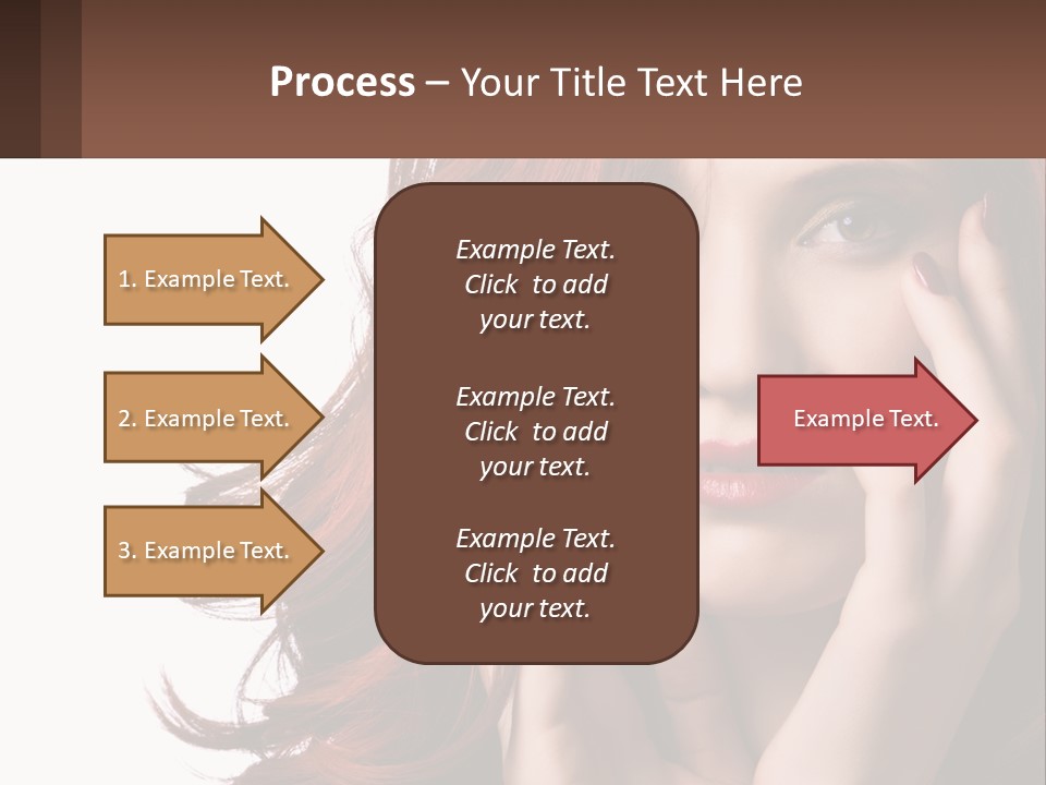 Caucasian Style Makeup PowerPoint Template
