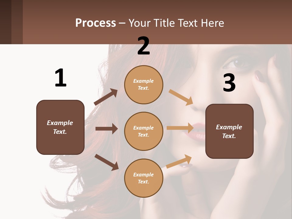 Caucasian Style Makeup PowerPoint Template