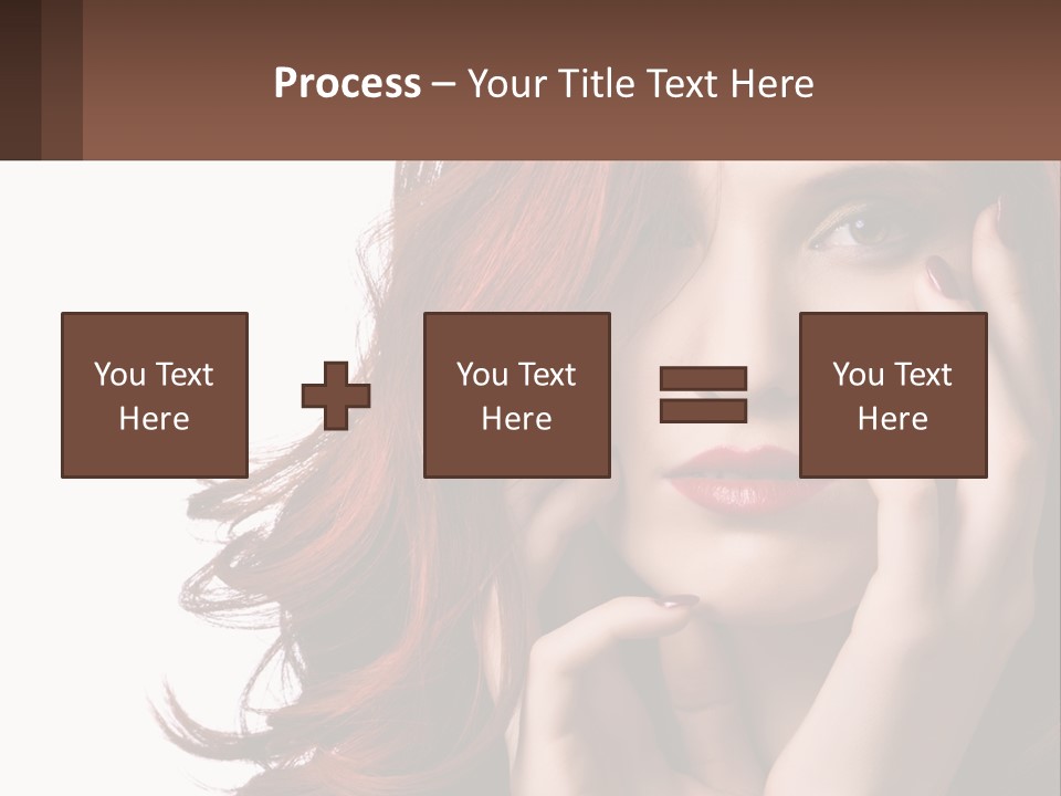 Caucasian Style Makeup PowerPoint Template