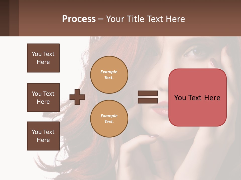 Caucasian Style Makeup PowerPoint Template