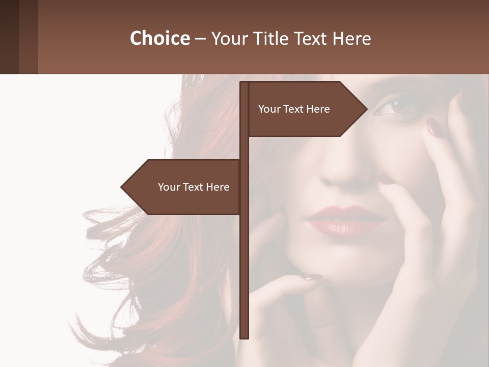 Caucasian Style Makeup PowerPoint Template