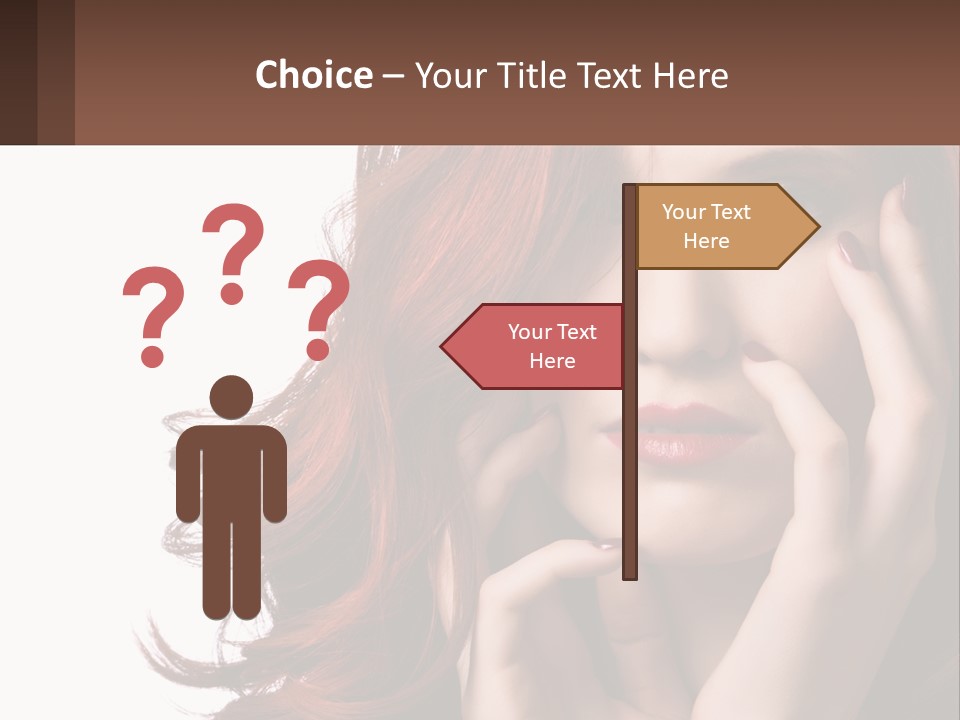 Caucasian Style Makeup PowerPoint Template