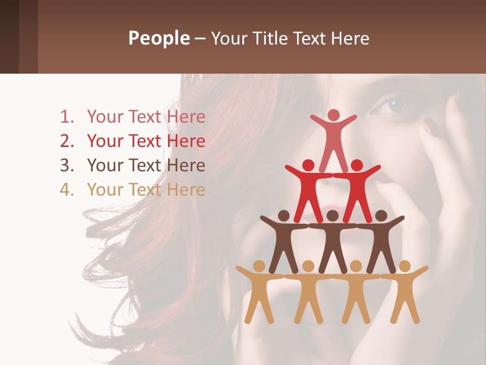 Caucasian Style Makeup PowerPoint Template