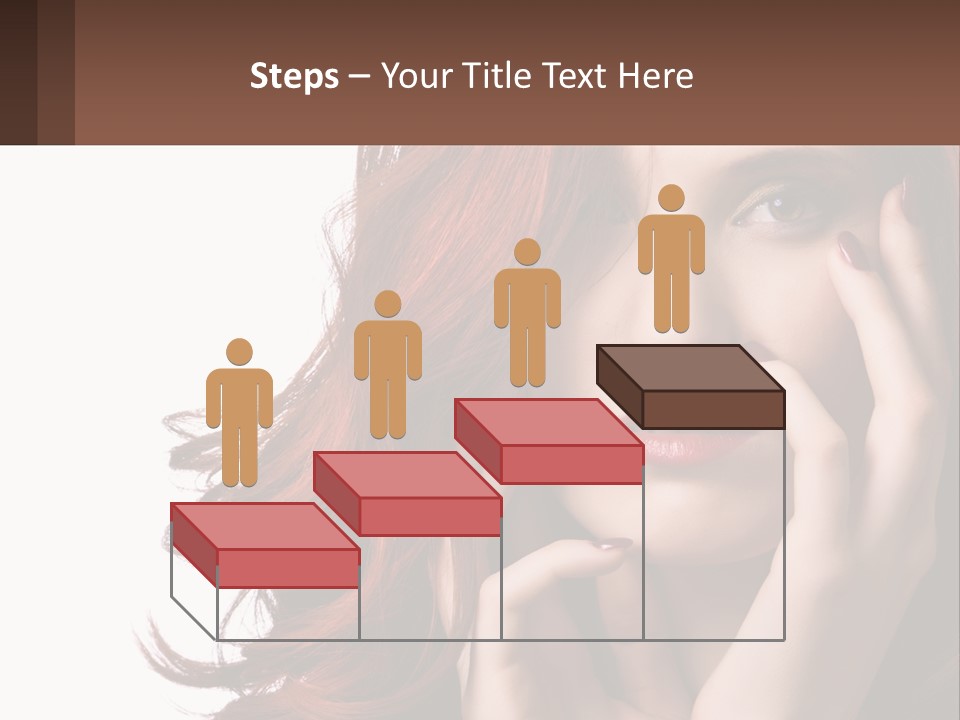 Caucasian Style Makeup PowerPoint Template