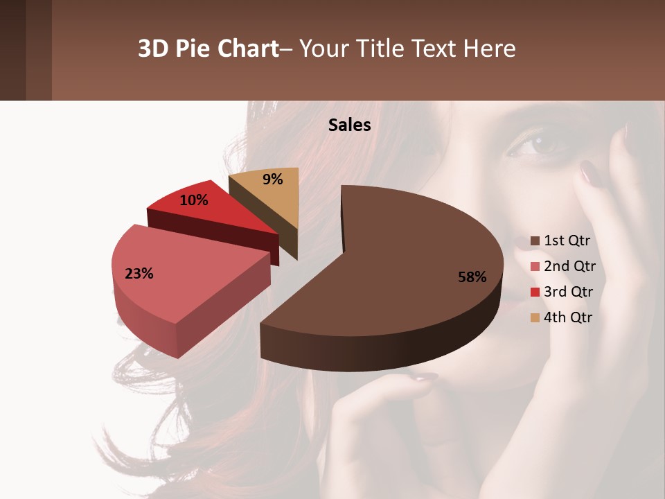 Caucasian Style Makeup PowerPoint Template